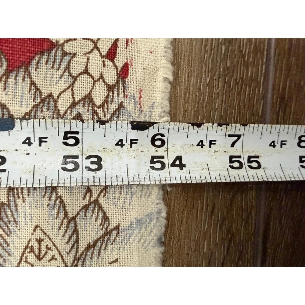 Pottery Barn Red Floral Palampore Cotton Fabric Remnant Lot Cottagecore 5 pieces